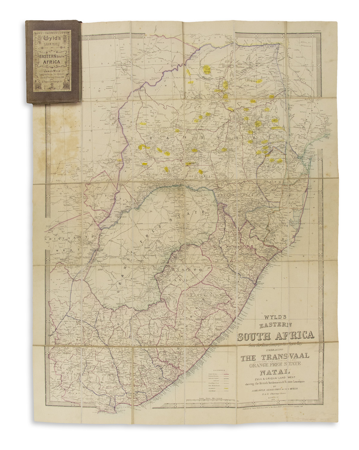 (AFRICA -- GOLD MINING.) Wyld, James. Wylds Eastern South Africa from the River Limpopo to Algoa Bay